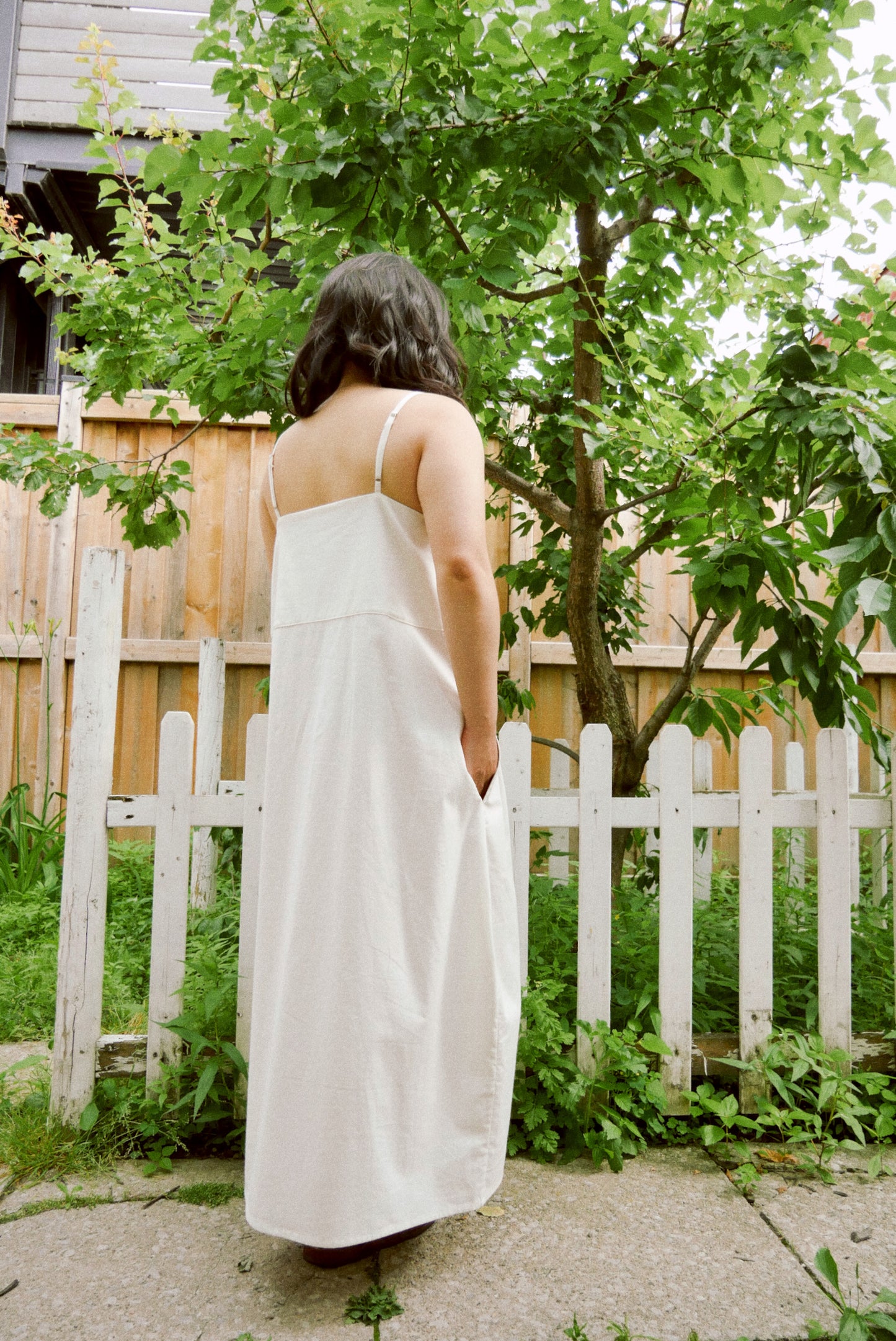 Barrel Maxi Dress - Raw White
