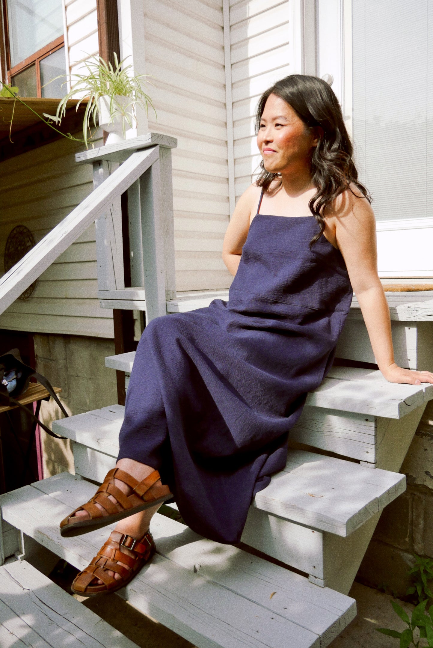 Barrel Maxi Dress - Navy