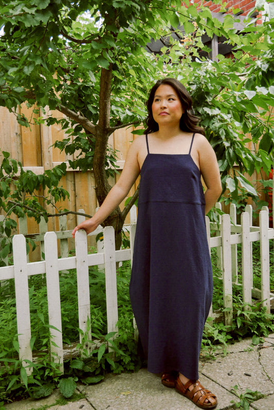 Barrel Maxi Dress - Navy