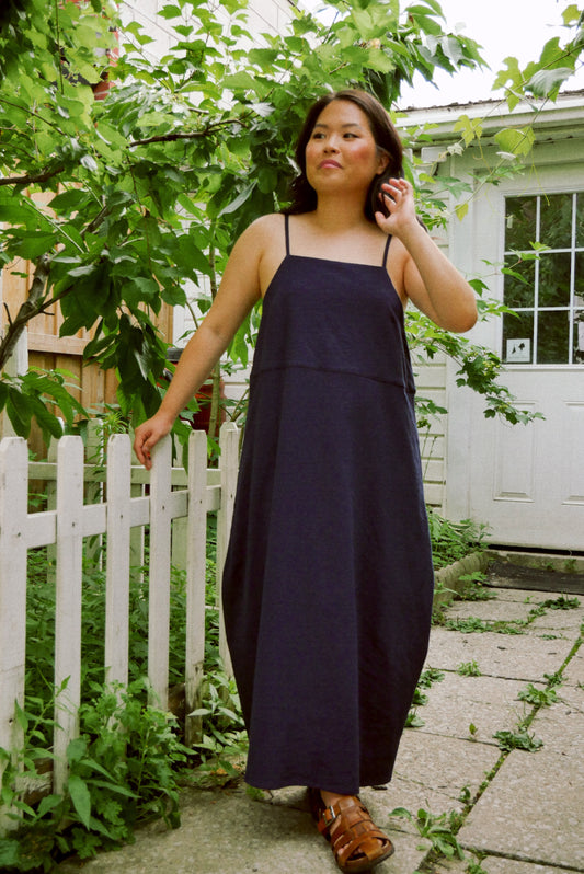 Barrel Maxi Dress - Navy